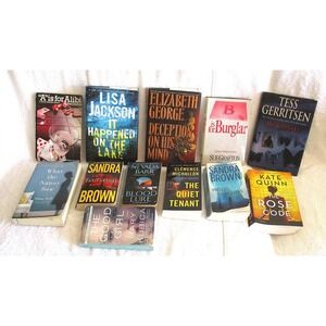Lot of 12 Mystery Thriller Books Sue Grafton Sandra Brown Kate Quinn Suspense
